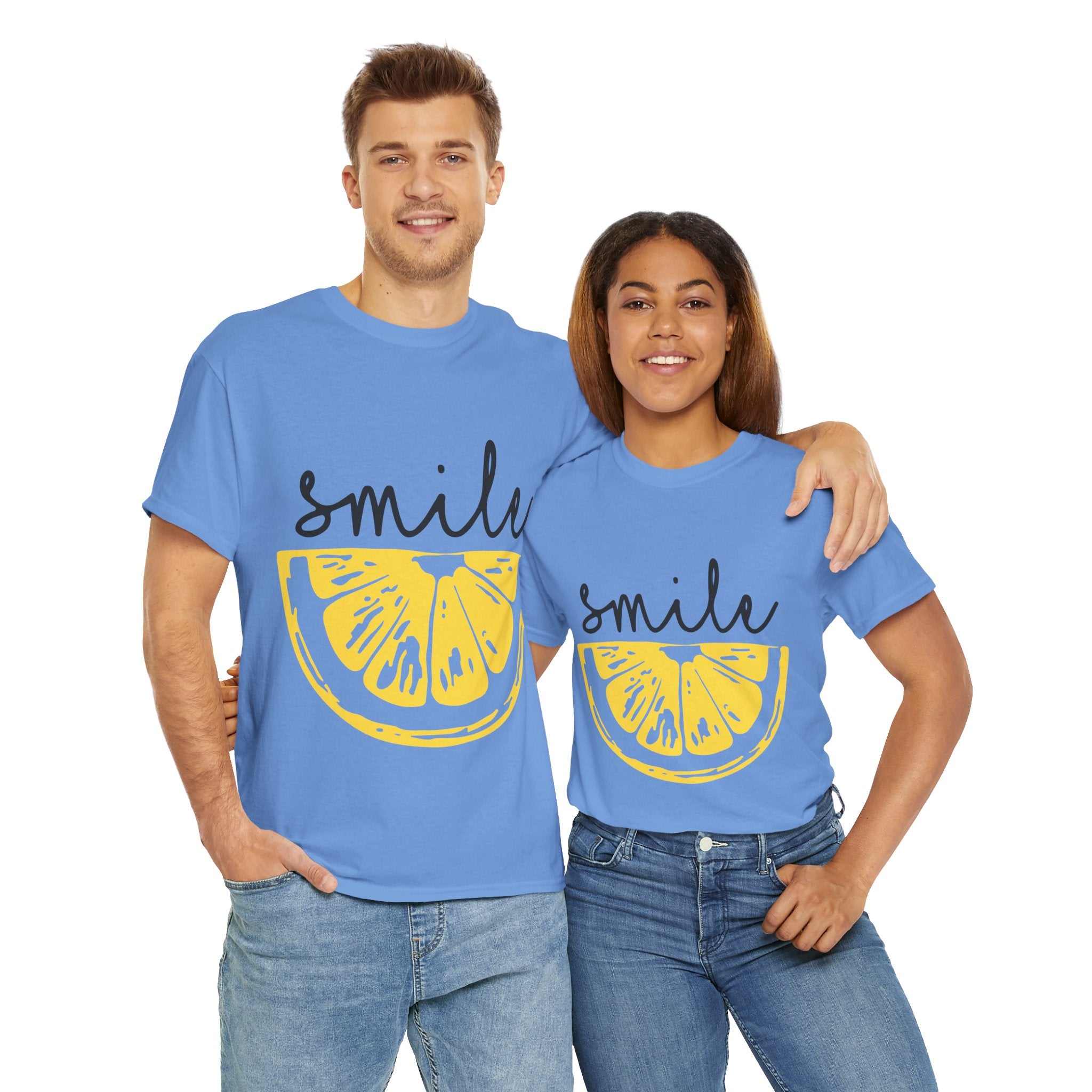 Bright Lemon 'Smile' Unisex Heavy Cotton Tee