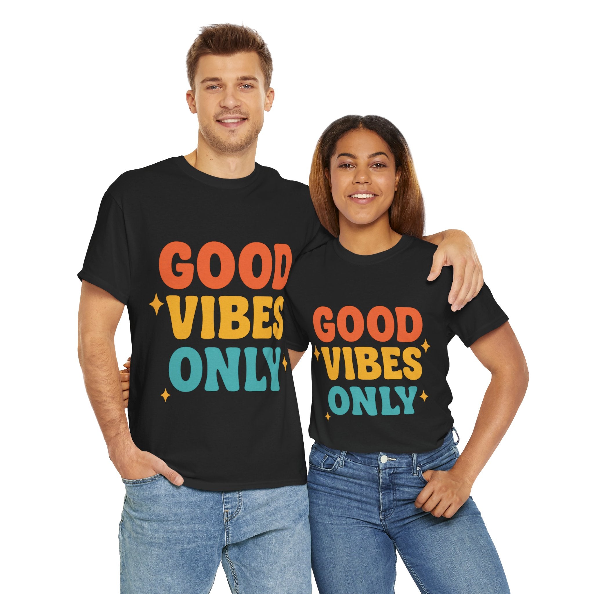 Unisex Heavy Cotton Tee - Good Vibes Only Shirt