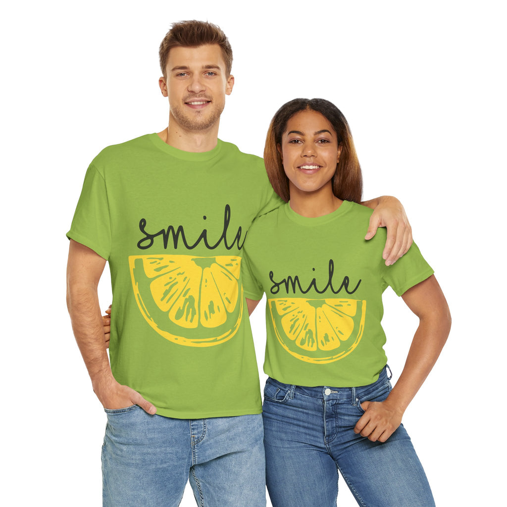 Bright Lemon 'Smile' Unisex Heavy Cotton Tee