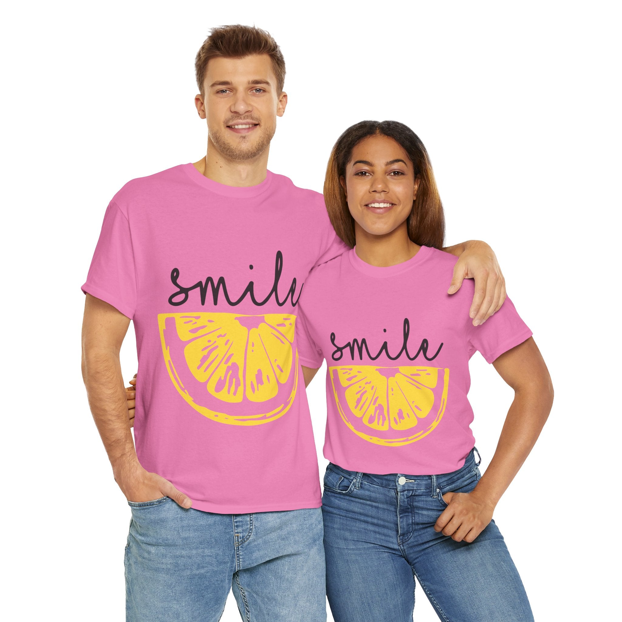 Bright Lemon 'Smile' Unisex Heavy Cotton Tee